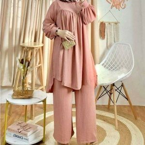 Women modest dress 2 piece medium size once worn